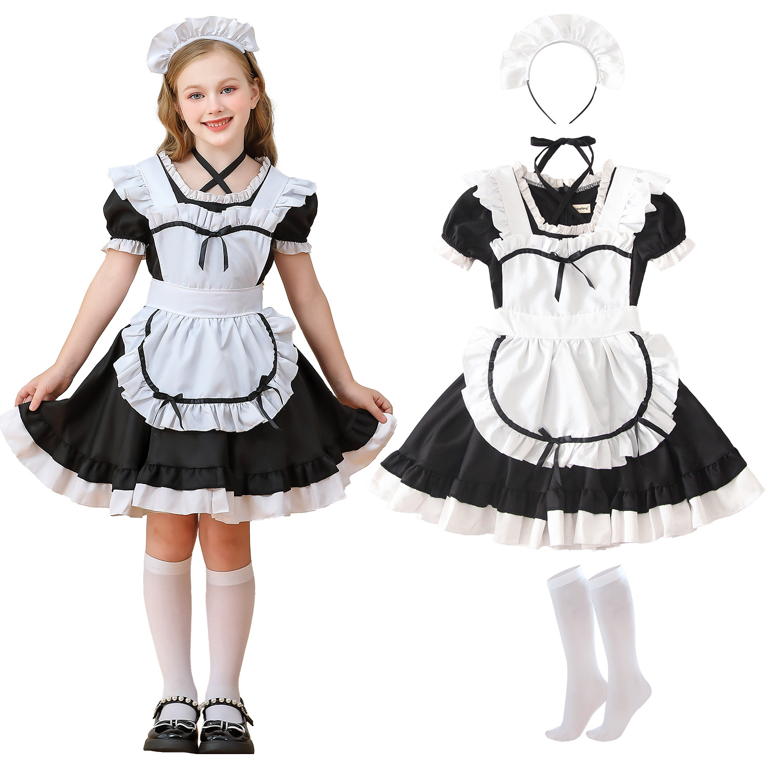 Anime Cosplay Simple - Robe de cosplay Lolita pour filles,