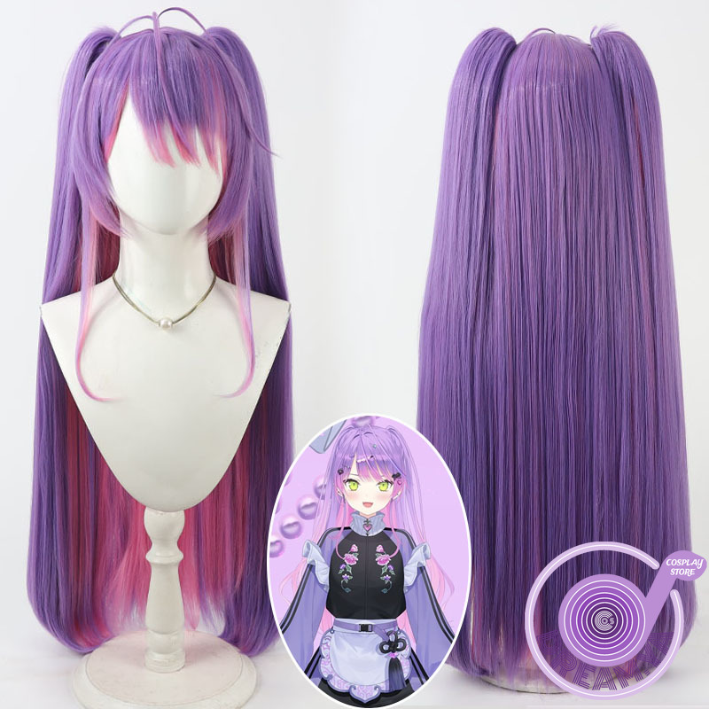 Anime Cosplay Pink - Tokoyami Towa Cosplay perruque Vtuber violet