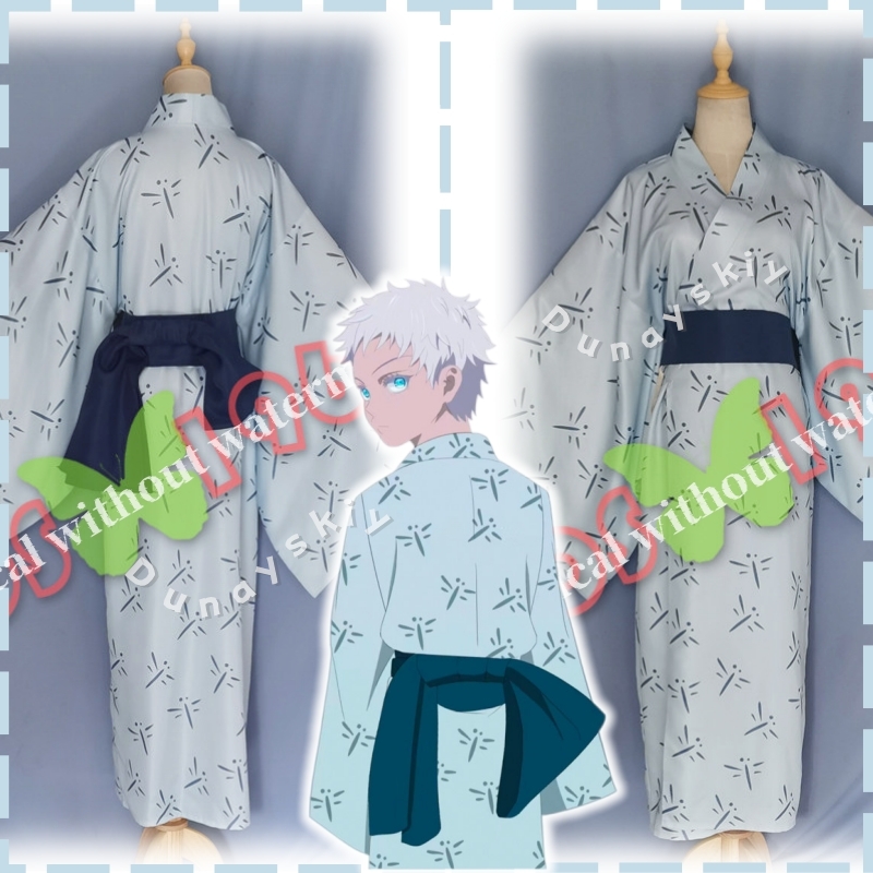 Anime Cosplay Gojo - Kimono traditionnel japonais fait main par