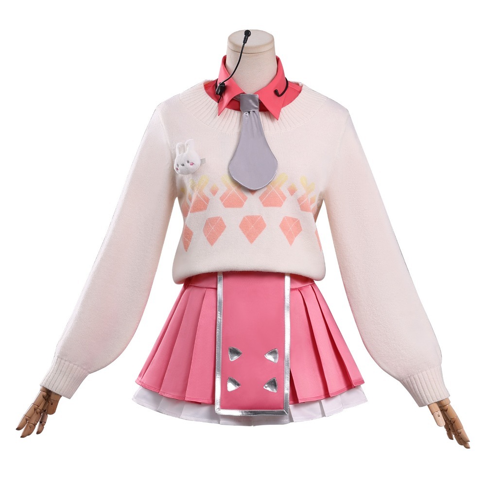 Anime Cosplay Pink - Tenue d'Halloween pour femmes, costume de