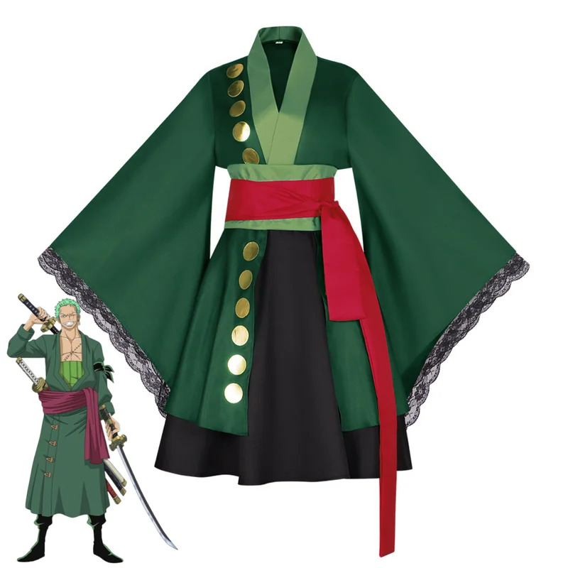 Anime Zoro Cosplay Female - Costume de Cosplay Anime Roronoa Zoro,