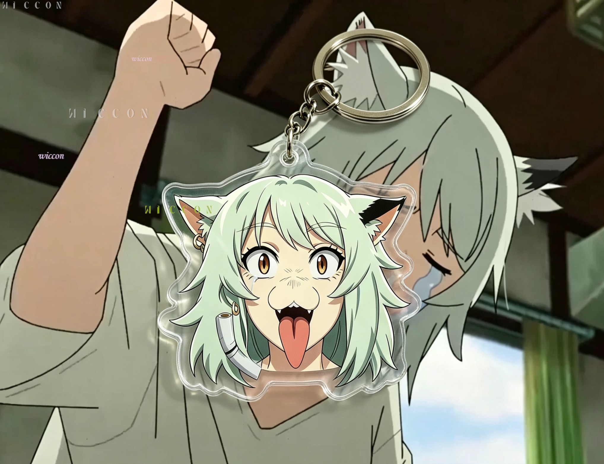 Porte-clés Chat Chainsmoker Ya - Anime Cosplay Manga avis et prix