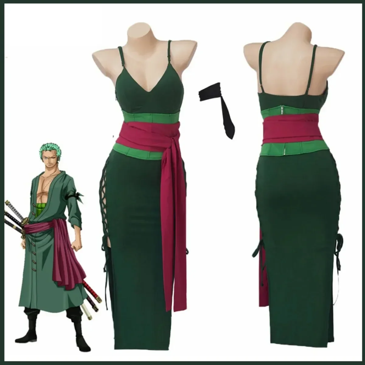 Costume de Cosplay Anime Roron - Anime Zoro Cosplay Female avis et prix